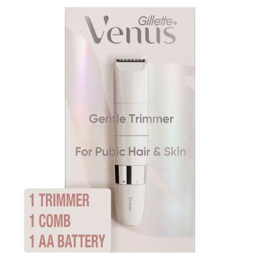 Gillette Venus Pubic Hair Skin Gentle White Trimmer + 1 Attachment Comb 2 Pack